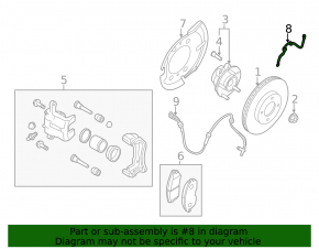 Front left brake hose for Nissan Juke 11-17