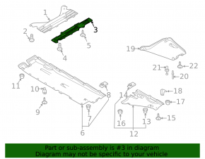 Central underbody strut Audi A6 C8 19-