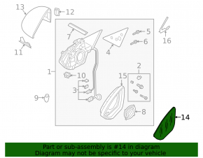 Left mirror element for Audi E-Tron 19-23, heated, auto-dimming