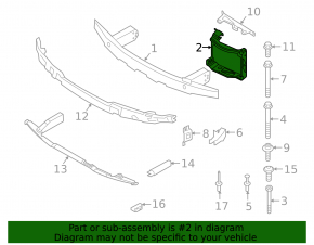 Left Additional Radiator Bracket for BMW 2 Series G42 22-25 with M4. Bumper Support, with M, with M3 CS, Bumper Support