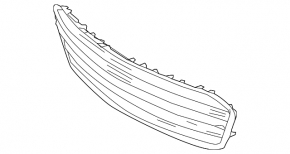 Lower grille of the front bumper Toyota Avalon 13-15 pre-rest, chrome is broken, cracks in the grille