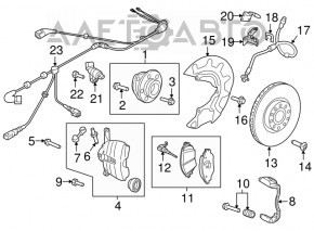 Front left brake disc VW Jetta 19- 340mm