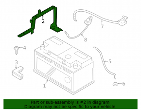 Battery mount BMW X3 F25 11-17