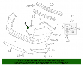 Honda CRV 12-16 Rear Bumper Mounting Cap