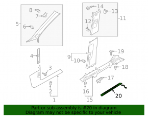 Audi Q3 83A 19-25 black front outer door sill trim with backlight, S-Line, chrome, worn