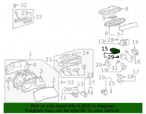Lexus GX470 03-09 Hazard Warning Light Button