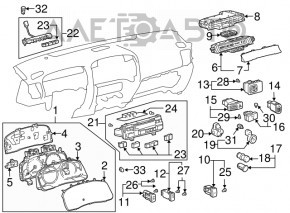 Lexus GX470 03-09 Hazard Warning Light Button