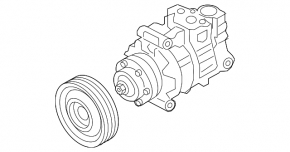 Air conditioning compressor Audi A4 B9 21-25 MHEV R1234YF