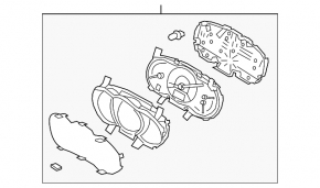 Instrument cluster Kia Sorento 19-20 FWD with super vision for adaptive headlights