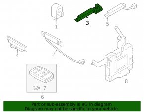 Antenna Keyless Hyundai Sonata 20-23 under the dashboard
