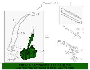 Hyundai Tucson 22-25 Windshield Washer Reservoir