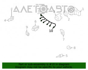 Mercedes W167 GLE 350 450 20-23 front bumper wiring for parking sensors