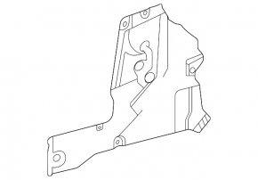Insulation of the engine shield rear right Mercedes X167 GLS 450 20-26 metal