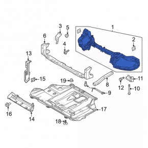 Ford Focus mk3 11-18 USA TV Upper Bar
