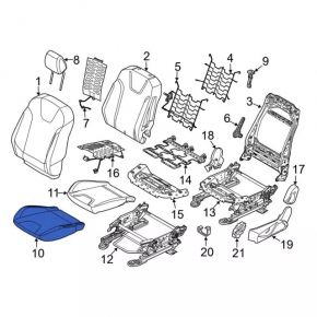 Driver's seat Ford Focus mk3 11-14 pre-restyling, without airbag, mechanical, cloth black