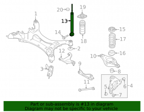 Rear left shock absorber Nissan Murano z51 09-14