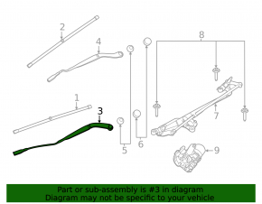 Wiper arm right Ford Explorer 20-