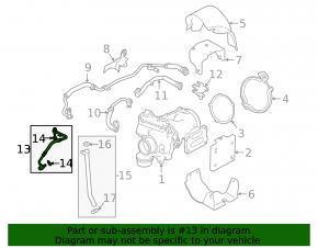 Land Rover Range Rover Velar 18-26 2.0T Turbocharger Oil Supply Pipe