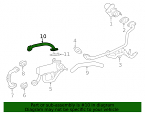 Lexus NX300h 15-21 metal cooling system pipe
