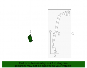 Seat belt latch rear left Chevrolet Volt 11-15 black
