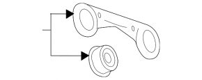 Rear Muffler Bracket Chevrolet Volt 11-15