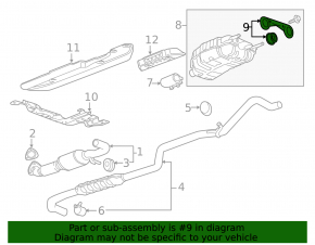 Rear Muffler Bracket Chevrolet Volt 11-15