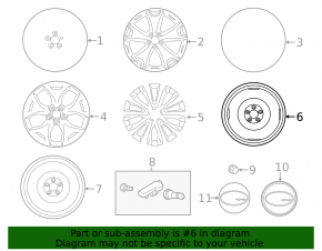 Spare tire for Subaru Forester 14-18 SJ D17 145/80, compact