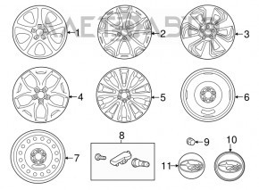 Spare tire for Subaru Forester 14-18 SJ D17 145/80, compact