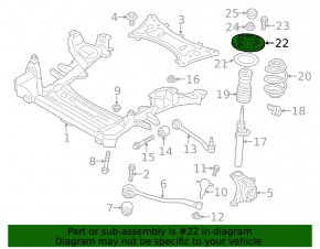 Front left shock absorber support BMW X3 F25 11-17