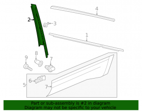 Door trim side rear right VW Atlas 18-24 structure