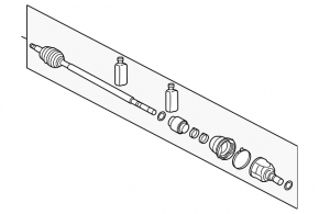 Drive axle shaft front left Hyundai Sonata 11-15 hybrid GSP