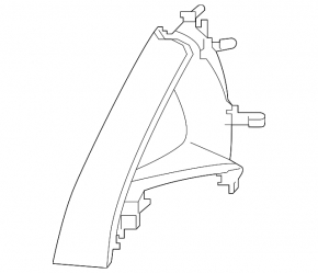 Rear pillar trim in front of the window left Audi A6 C8 19-23 gray with black