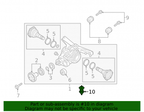 Rear axle mount Audi Q8 19-26