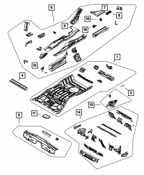 Trunk trough Chrysler 200 11-14