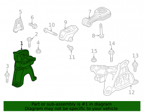Right engine mount for Honda Civic XI FE/FL 22-26 2.0