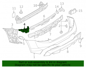 Rear bumper mount, right inner, BMW 2 G42 2022-25, 2023-25