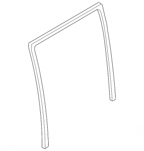 Rear right inner glass seal BMW X5 E70 07-13