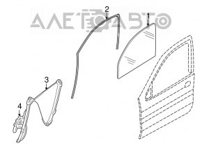 Front right door glass BMW X5 E70 07-13