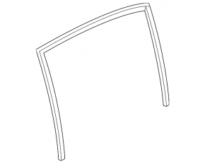 Rear left glass seal BMW 5 F10 11-16