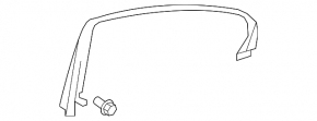 Door trim inner upper rear left Lexus LS460 LS600h 07-12 long, black
