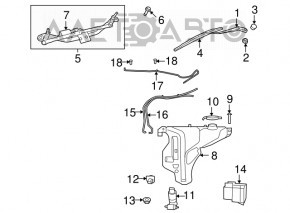 Dodge Journey 11-20 Windshield Washer Reservoir with Cap and Sensor