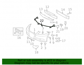 Wiring of the front bumper Lexus LS460 LS600h 07-08 prerest, for parking sensors