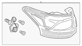 Mitsubishi Outlander 14-15 USA Dorest Halogen Outer Wing Light Left