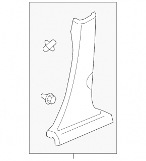 Center pillar trim lower left Honda CRV 17-22 black