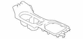 Center console trim with cup holders Subaru Impreza 17- GK black, automatic transmission, scratches