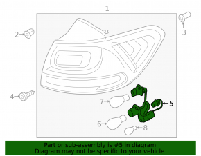 Wiring for outer wing light left Kia Sorento 19-20 halogen