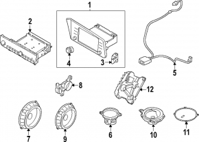 Rear right door speaker Hyundai Elantra 21-26 Korea