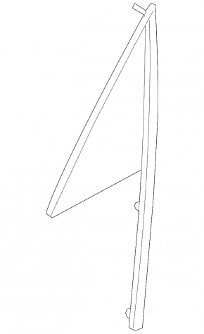 Front left triangle door glass for a Porsche Cayenne 19-26