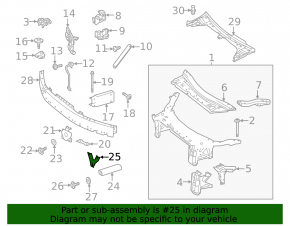 Front bumper reinforcement bumper stop bracket right Mercedes W213 E 17-23