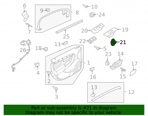 Front right window lift control Ford Explorer 16-15
